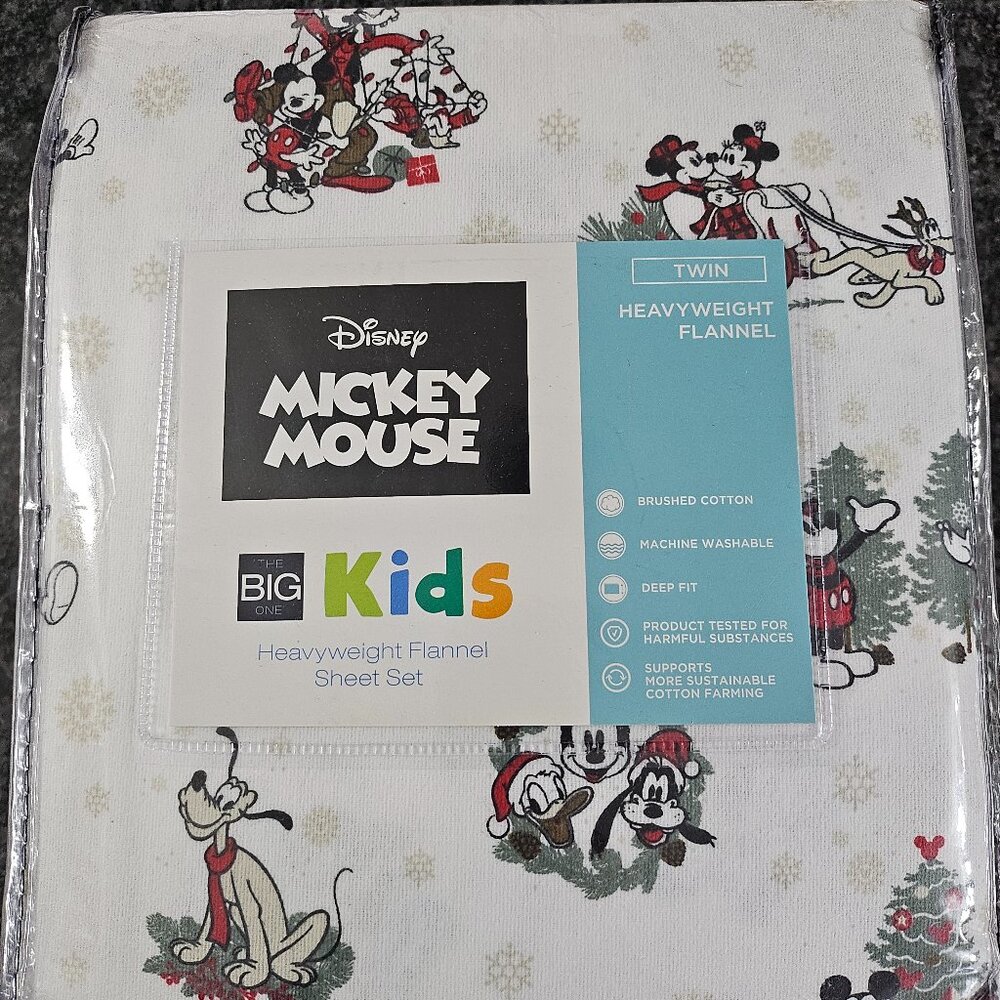 Mickey Mouse Christmas Sheets Flannel Twin